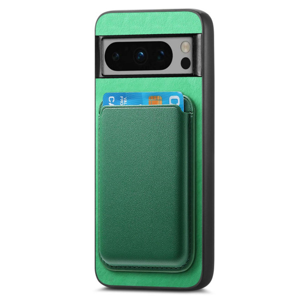 For Google Pixel 9 Retro Magsafe Card Bag PU Back Cover Phone Case(Green)