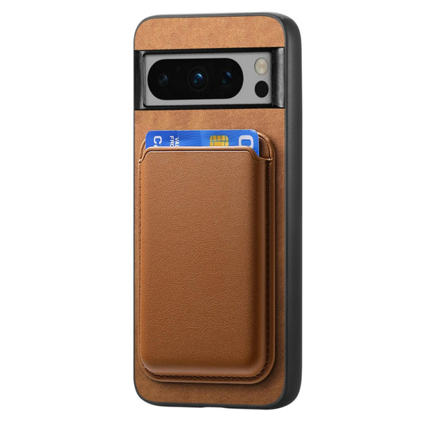 For Google Pixel 9 Pro Retro Magsafe Card Bag PU Back Cover Phone Case(Brown)