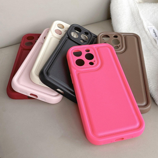 For iPhone 11 Frosted Leather Texture TPU Phone Case(Coffee)