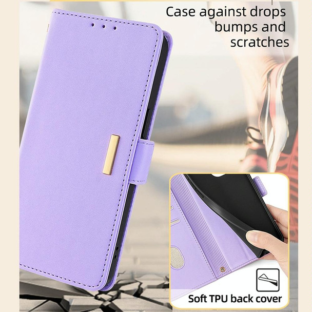 For Realme 11 4G Crossbody Chain Leather Phone Case(Purple)
