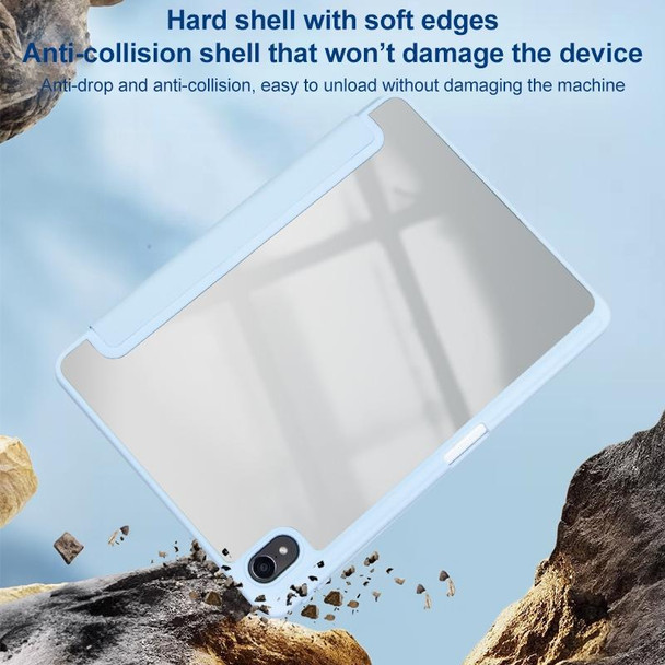 For Huawei MatePad 10.4 Clear Acrylic Deformation Leather Tablet Case(Ice Blue)