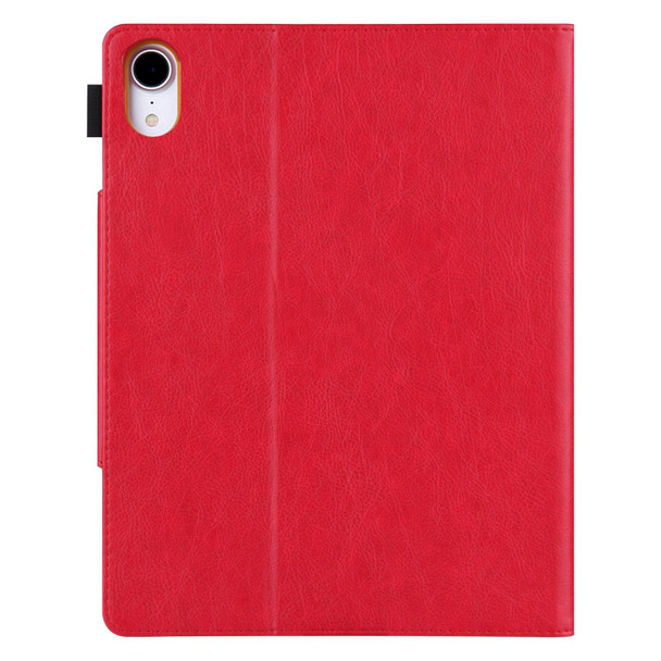 For iPad Pro 13 2024 Solid Color Metal Buckle Leather Smart Tablet Case(Red)