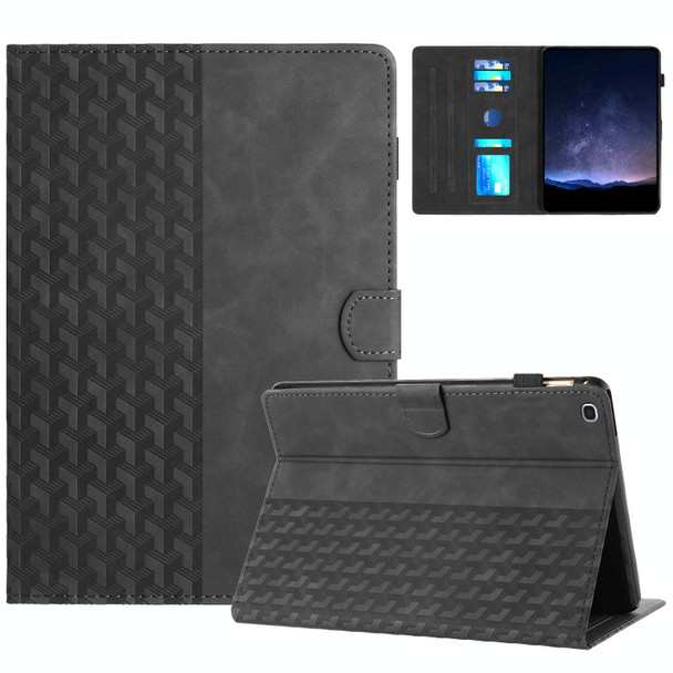 For Samsung Galaxy Tab S6 Lite Building Blocks Embossed Leather Smart Tablet Case(Black)