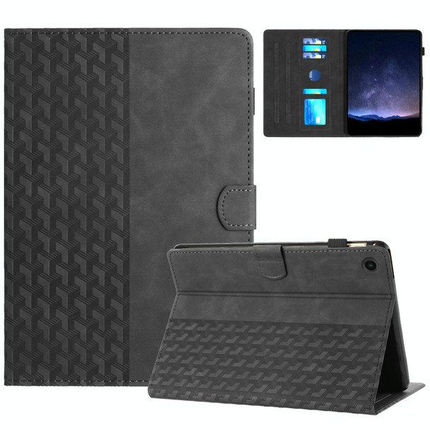 For Samsung Galaxy Tab A9 Building Blocks Embossed Leather Tablet Case(Black)