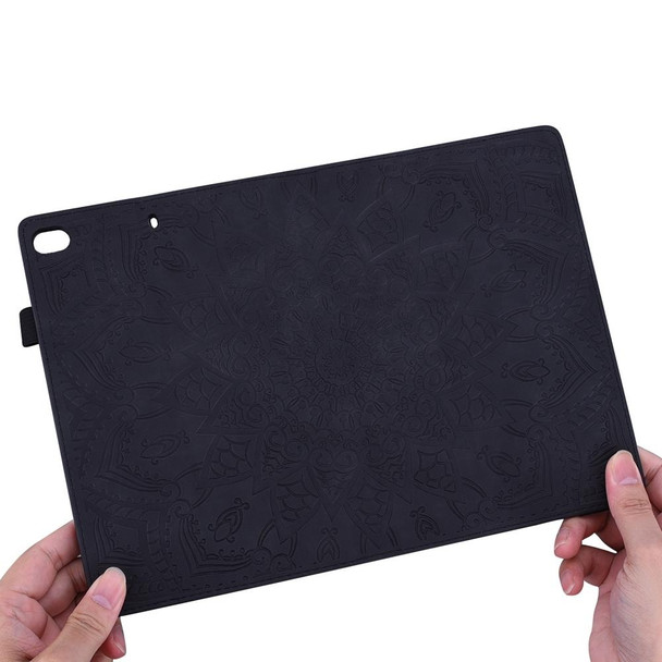 For iPad Pro 13 2024 Calf Texture Embossed Leather Tablet Case(Black)