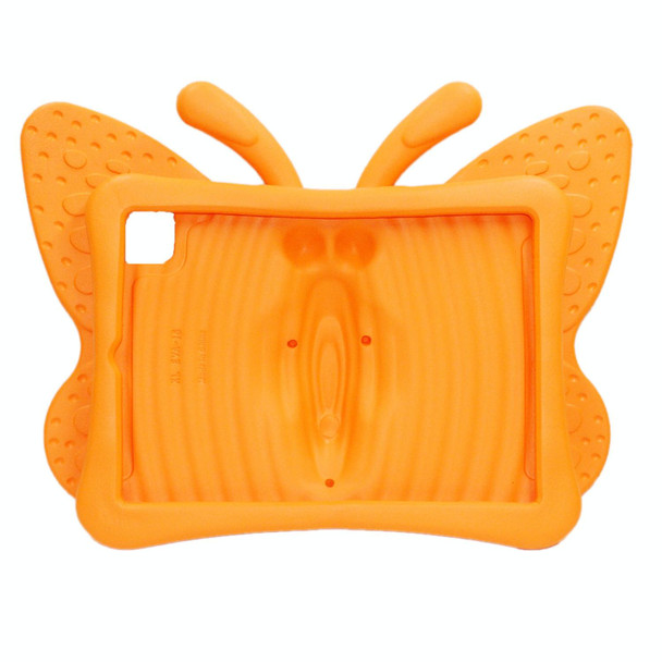 For iPad Pro 11 2024 Butterfly Bracket Kids EVA Shockproof Tablet Case(Orange)
