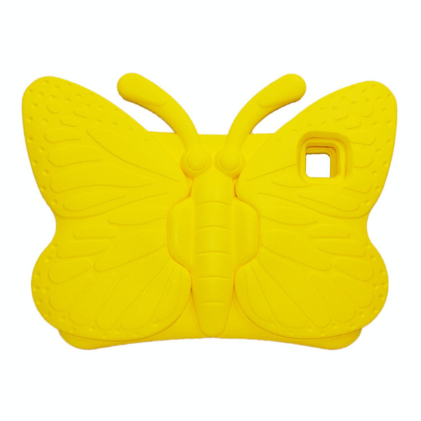 For iPad Air 11 2024 Butterfly Bracket Kids EVA Shockproof Tablet Case(Yellow)