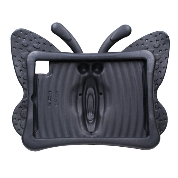 For iPad Air 11 2024 Butterfly Bracket Kids EVA Shockproof Tablet Case(Black)