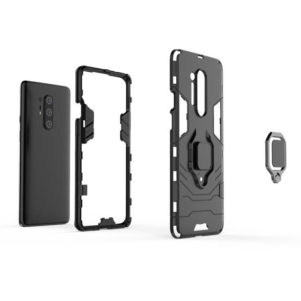 OnePlus 8 Pro PC + TPU Anti-fall Protective Case with Ring Holder(Red)