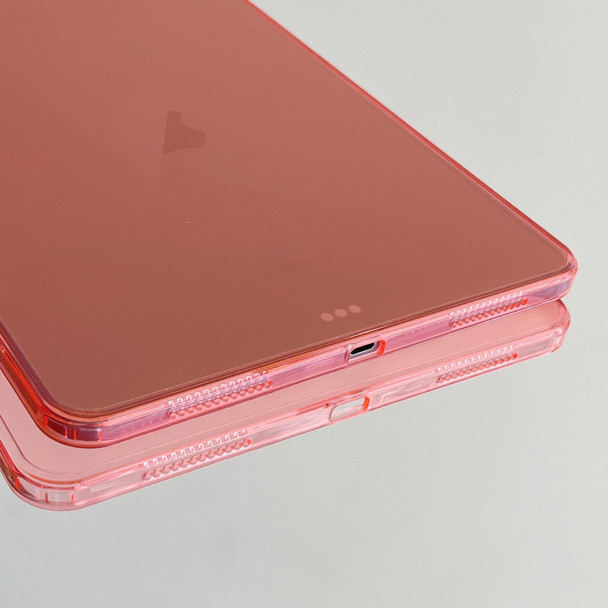 For iPad Air 13 2024 / Pro 12.9 2022  Skin-feeling Crystal Clear Acrylic Tablet Case(Pink)