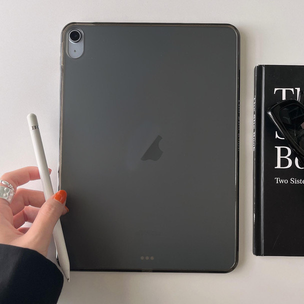 For iPad Air 13 2024 / Pro 12.9 2022  Skin-feeling Crystal Clear Acrylic Tablet Case(Black)