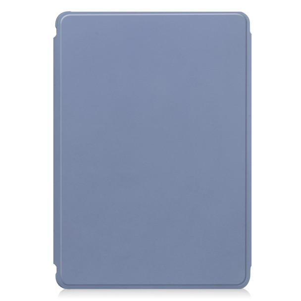 For iPad Air 13 2024 Transparent Rotation Smart Leather Tablet Case with Keyboard(Lavender)