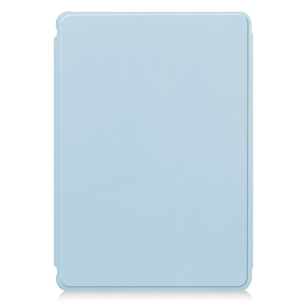 For iPad Pro 11 2024 Transparent Rotation Smart Leather Tablet Case with Keyboard(Sky Blue)