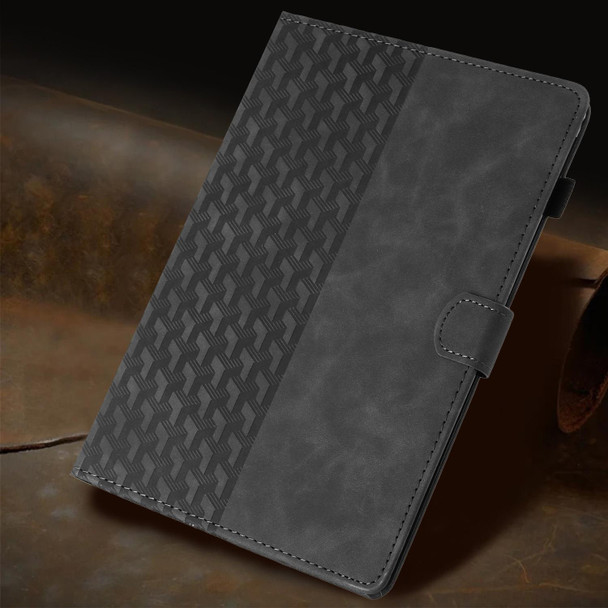 For Samsung Galaxy Tab A 10.5 T590 Building Blocks Embossed Leather Smart Tablet Case(Black)