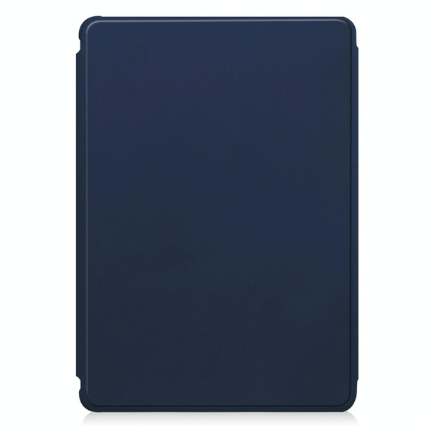 For iPad Air 13 2024 Transparent Rotation Smart Leather Tablet Case(Dark Blue)