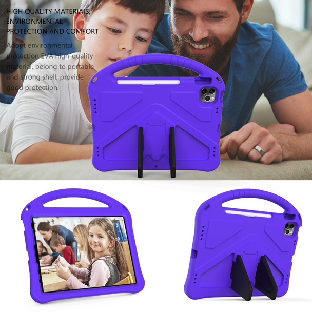 For iPad Air 11 2024 EVA Shockproof Tablet Case with Holder(Purple)