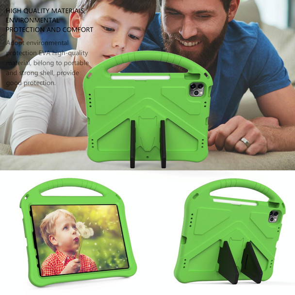 For iPad Pro 11 2024 EVA Shockproof Tablet Case with Holder(Green)