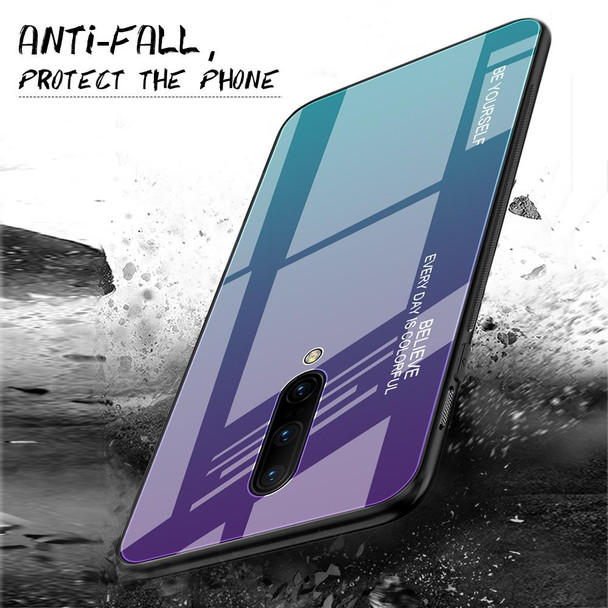 OnePlus 7 Pro Gradient Color Glass Case(Sky Blue)