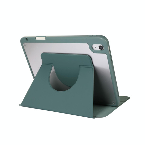 For iPad Pro 13 2024 2 in 1 Acrylic Split Rotating Leather Tablet Case(Pine Needle Green)
