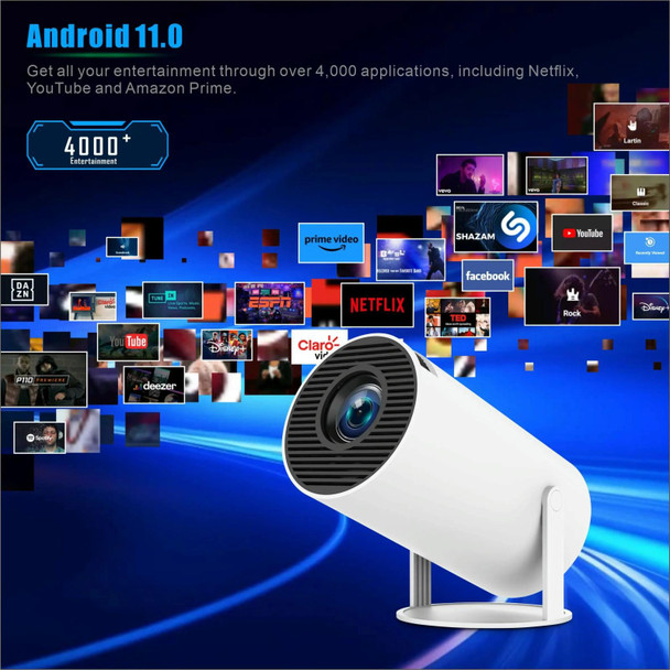 HY300 PRO Smart Projector Android 11.0 System 120 Lumen Portable Projector(US Plug)