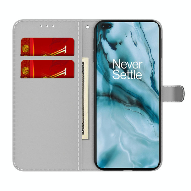 OnePlus Nord Cloud Fog Pattern Horizontal Flip Leather Case with Holder & Card Slot & Wallet(Dark Green)