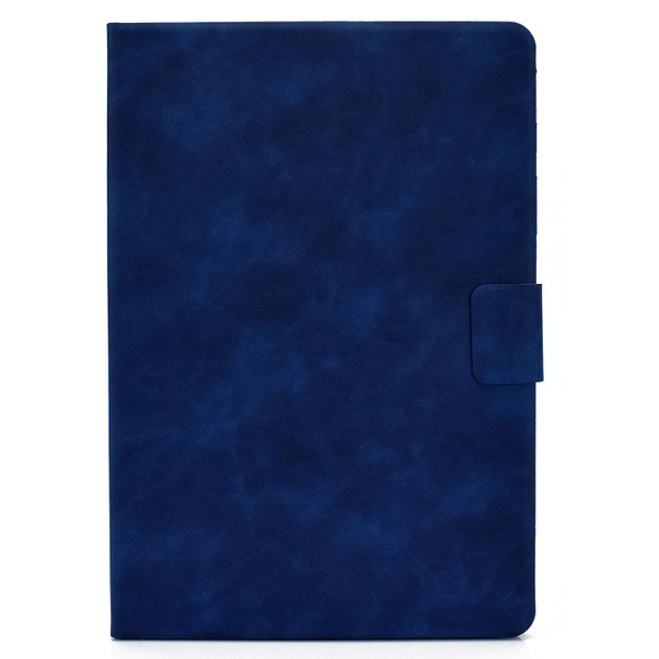 For iPad Pro 11 2024 Cowhide Texture Leather Smart Tablet Case(Blue)