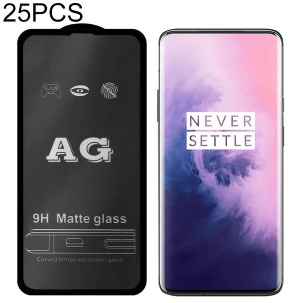 25 PCS AG Matte Frosted Full Cover Tempered Glass Film - OnePlus 6