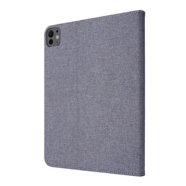For iPad Air 11 2024 Fabric Leather Tablet Case(Grey)