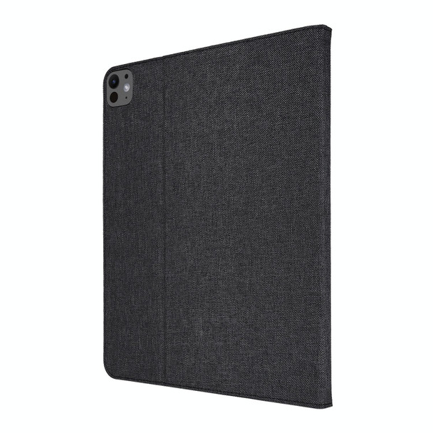 For iPad Pro 11 2024 Fabric Leather Tablet Case(Black)