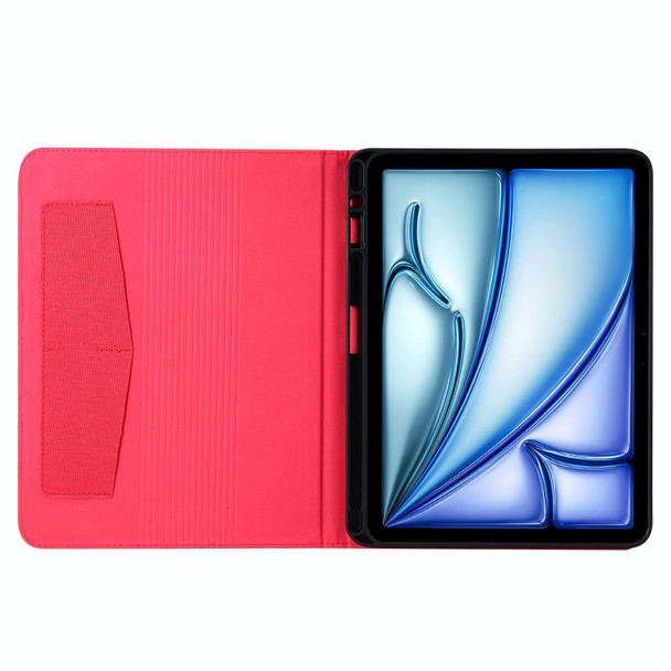 For iPad Air 11 2024 Fabric Leather Tablet Case(Red)