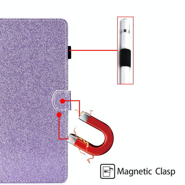 For iPad Pro 11 2024 Glitter Smart Leather Tablet Case(Purple)