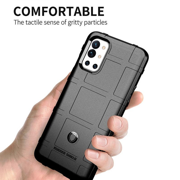 OnePlus 9R Shockproof Shield Full Coverage Silicone Case(Black)