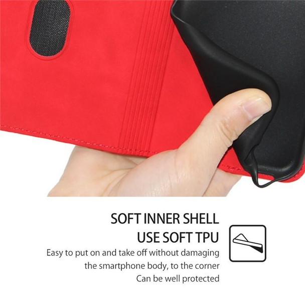 For Google Pixel 8a Skin Feel Magnetic Leather Phone Case(Red)