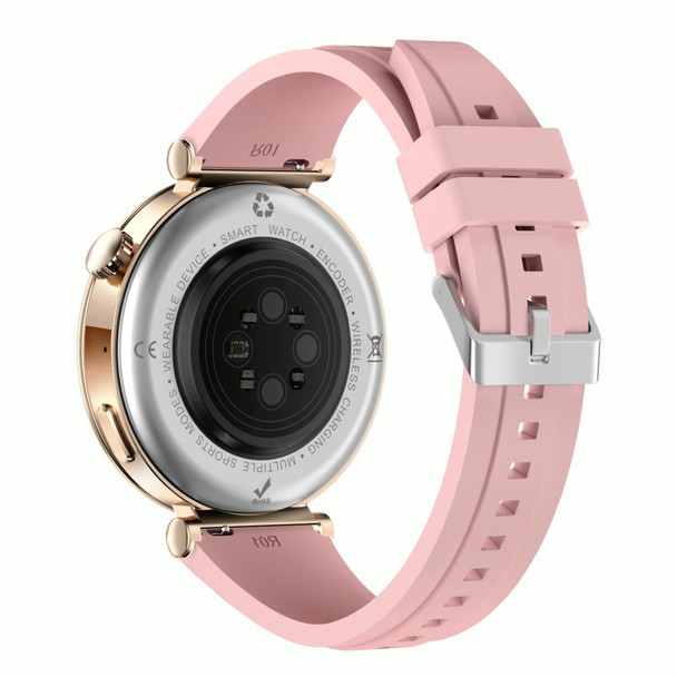 WS520 1.28 inch IP67 Sport Smart Watch, Support Bluetooth Call / Sleep / Blood Oxygen / Heart Rate / Blood Pressure Health Monitor(Rose Gold+Pink)