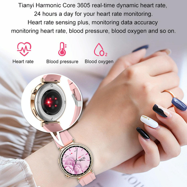 WS520 1.28 inch IP67 Sport Smart Watch, Support Bluetooth Call / Sleep / Blood Oxygen / Heart Rate / Blood Pressure Health Monitor(Rose Gold+Pink)