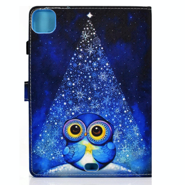 For iPad Pro 11 2024 Painted Stitching Smart Leather Tablet Case(Night Sky Owl)