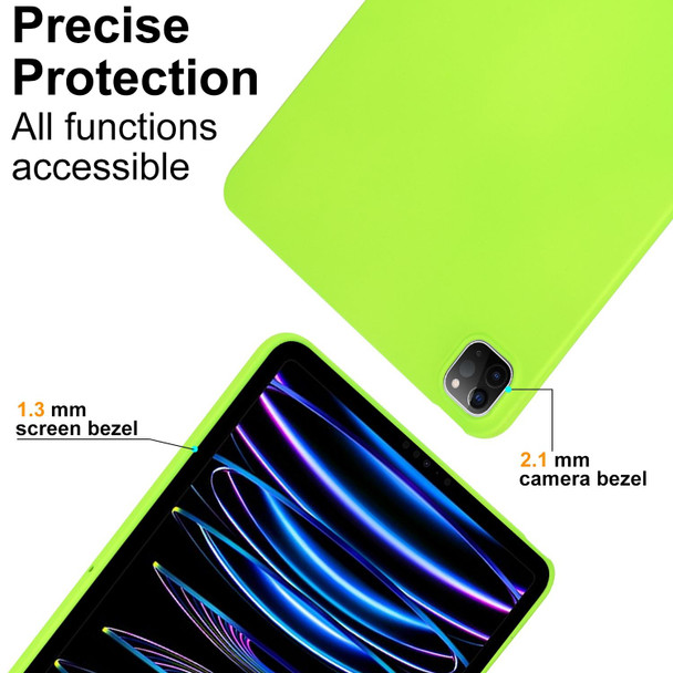 For iPad Pro 12.9 2018/2020/2021/2022 Oil Spray Skin-friendly TPU Tablet Case(Fluorescent Green)