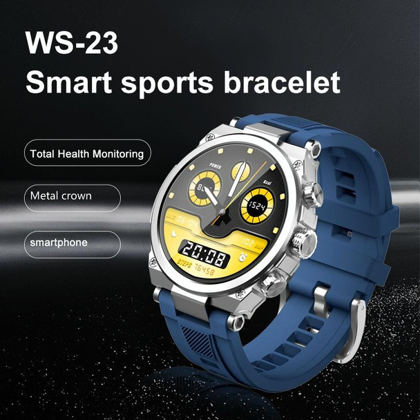 WS-23 1.52 inch IP67 Sport Smart Watch, Support Bluetooth Call / Sleep / Blood Oxygen / Heart Rate / Blood Pressure Health Monitor(Grey+Green)