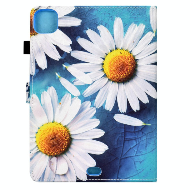 For iPad Pro 11 2024 Painted Stitching Smart Leather Tablet Case(Sunflower)