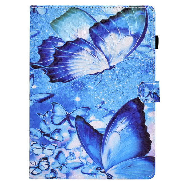 For iPad Pro 11 2024 Painted Stitching Smart Leather Tablet Case(Butterflies)