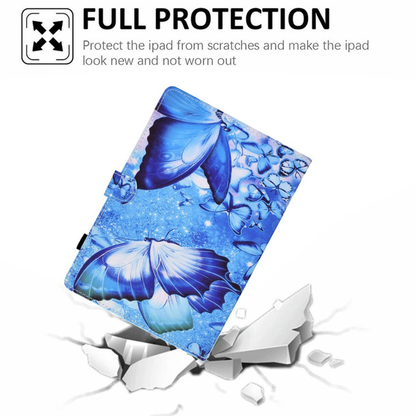 For iPad Pro 11 2024 Painted Stitching Smart Leather Tablet Case(Butterflies)