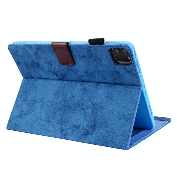 For iPad Pro 11 2024 Cloth Texture Leather Tablet Case(Blue)