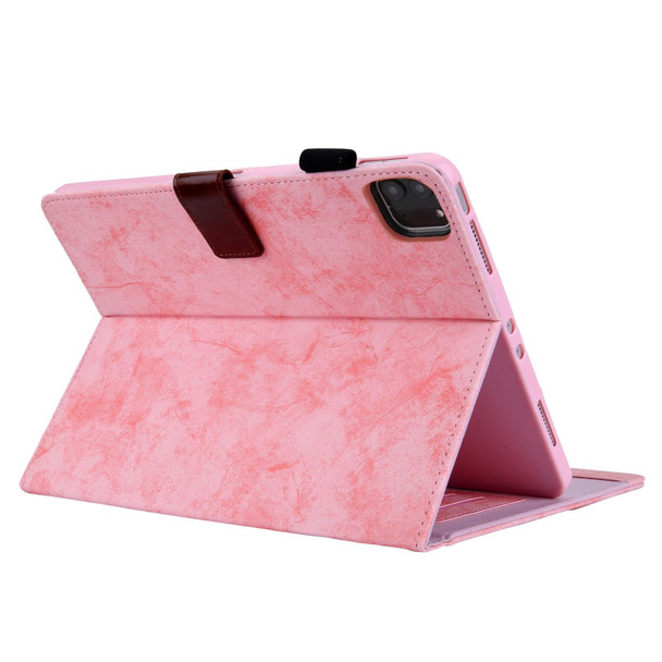 For iPad Pro 11 2024 Cloth Texture Leather Tablet Case(Pink)