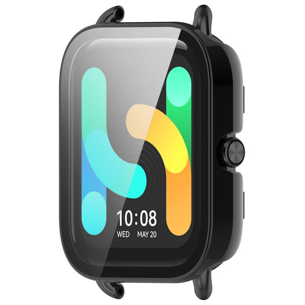 For Xiaomi HayLou GST/GST Lite/RS4 Plus PC + Tempered Film Integrated Watch Protective Case(Black)