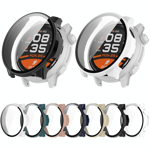 For COROS Pace 2 PC + Tempered Film Integrated Watch Protective Case(White)