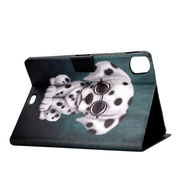 For iPad Pro 11 2024 Voltage Colored Drawing Smart Leather Tablet Case(Speckled Dog)
