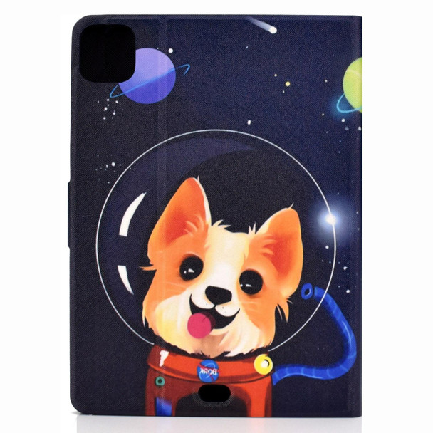 For iPad Pro 11 2024 Voltage Colored Drawing Smart Leather Tablet Case(Space Dog)