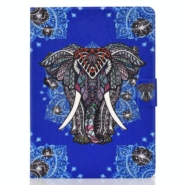 For iPad Pro 11 2024 Voltage Colored Drawing Smart Leather Tablet Case(Ethnic Elephant)