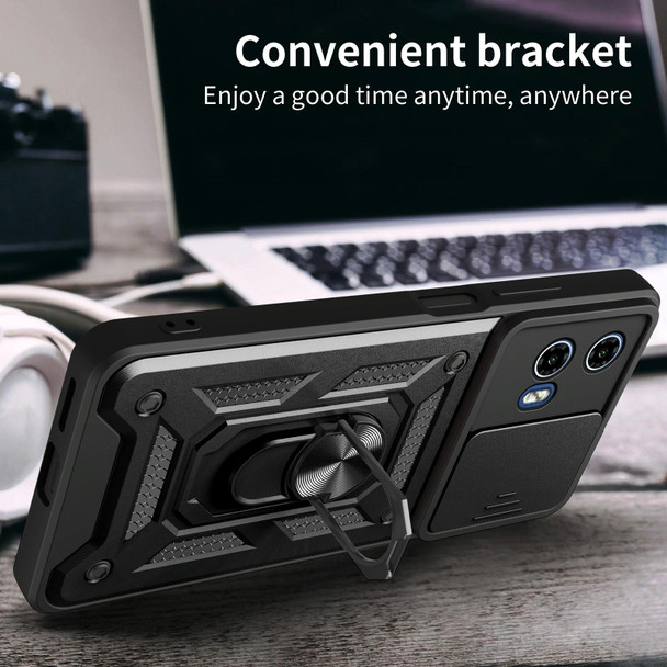 For Motorola Moto G34 5G Sliding Camera Cover Design TPU Hybrid PC ...