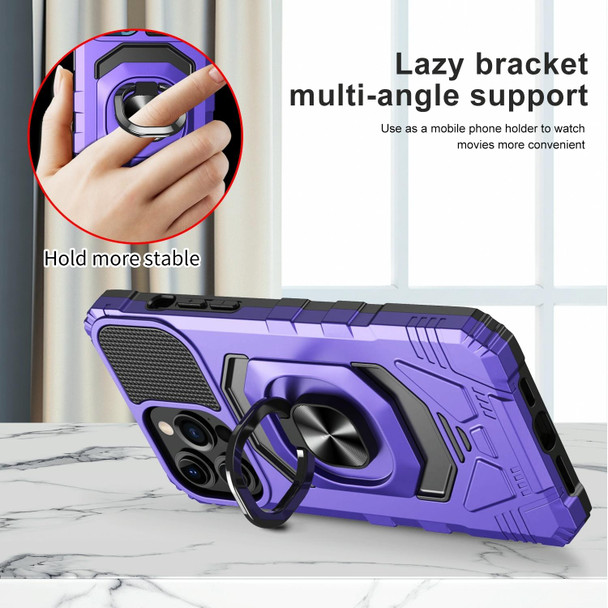 For iPhone 12 Pro Max Magnetic Ring Holder Phone Case(Purple)